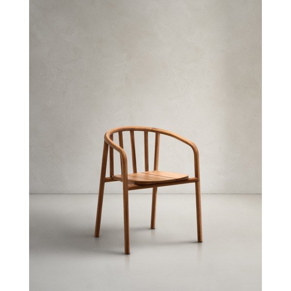 Dřevěná zahradní židle v přírodní barvě Turqueta – Kave Home-image-1