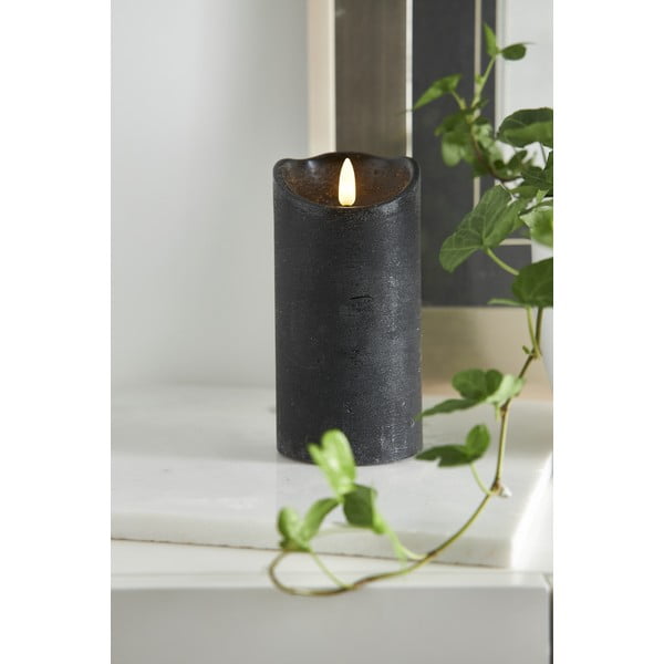 Černá vosková LED svíčka Star Trading Flamme Rustic, výška 15 cm-image-2