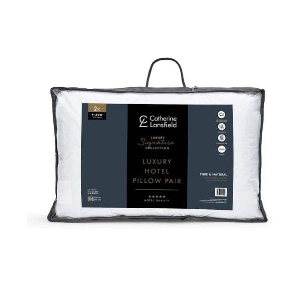 Polštář 2 ks 48x74 cm Hotel Satin Stripe – Catherine Lansfield-image-4