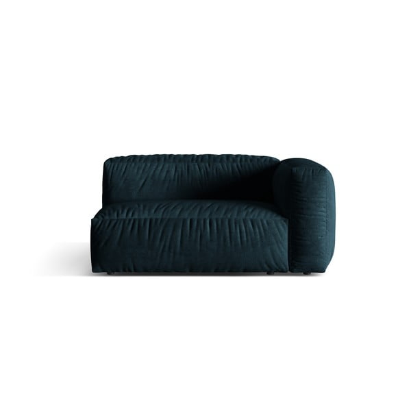 Tmavě modrý modul pohovky z textilie bouclé (pravý roh) Martina – Micadoni Home