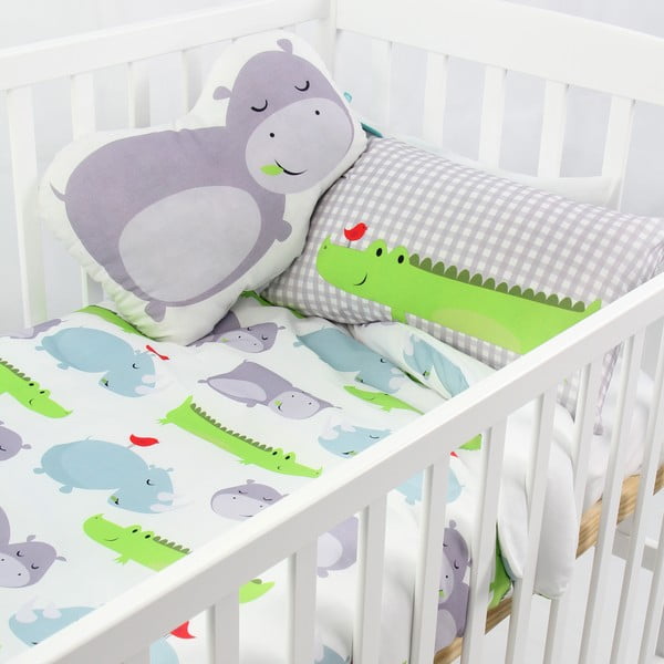 Dětské bavlněné povlečení na peřinu a polštář Mr. Fox Hippo, 100 x 120 cm-image-2