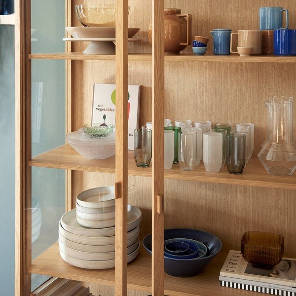 Vitrína z dubového dřeva 100x140 cm Panorama – Hübsch-image-1