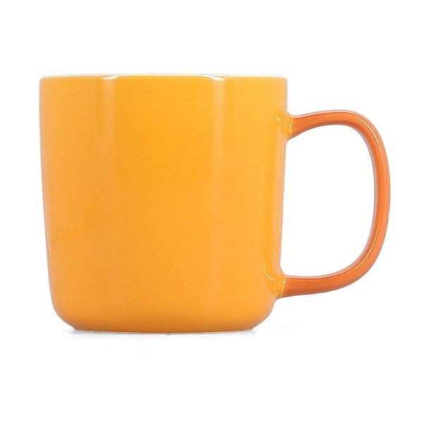 Oranžový hrnek z kostního porcelánu 370 ml Mae – ONA