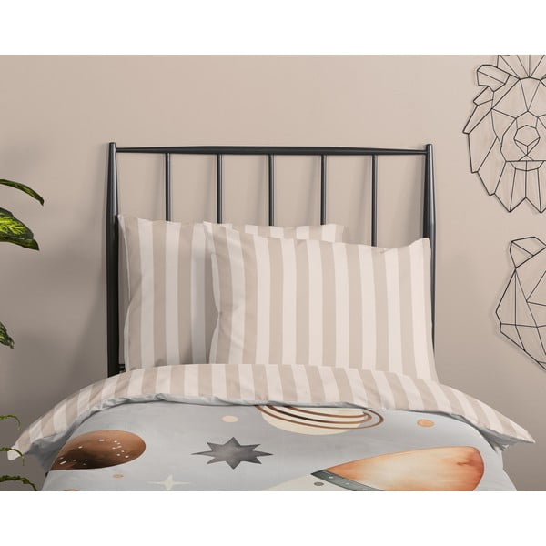 Šedobéžové bavlněné dětské povlečení na jednolůžko 140x200 cm Explore – Good Morning-image-2