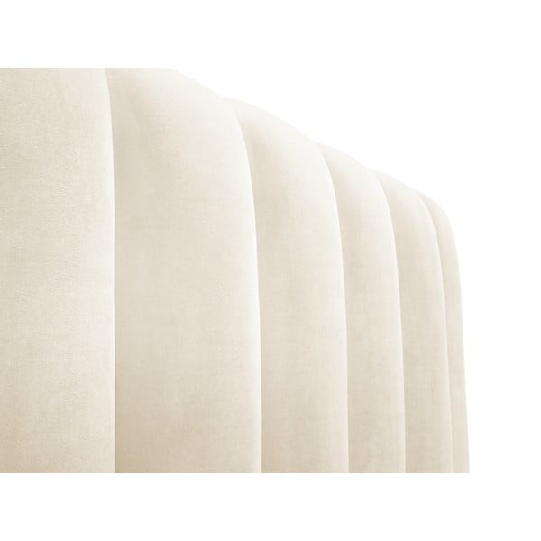 Béžová čalouněná dvoulůžková postel s úložným prostorem s roštem 200x200 cm Kelp – Micadoni Home-image-4