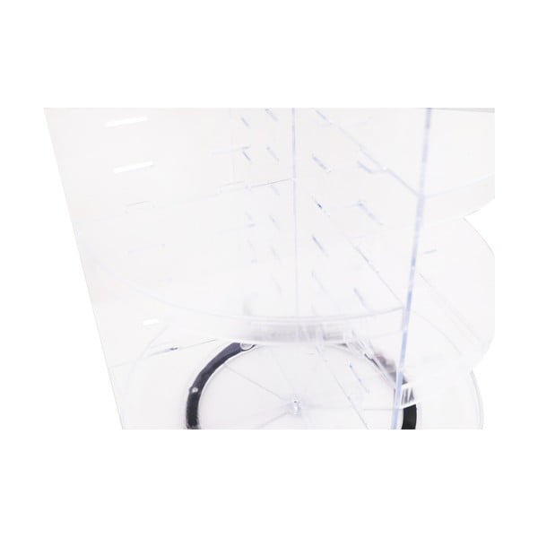 Průhledný otočný plastový koupelnový organizér na kosmetiku – Hermia-image-4