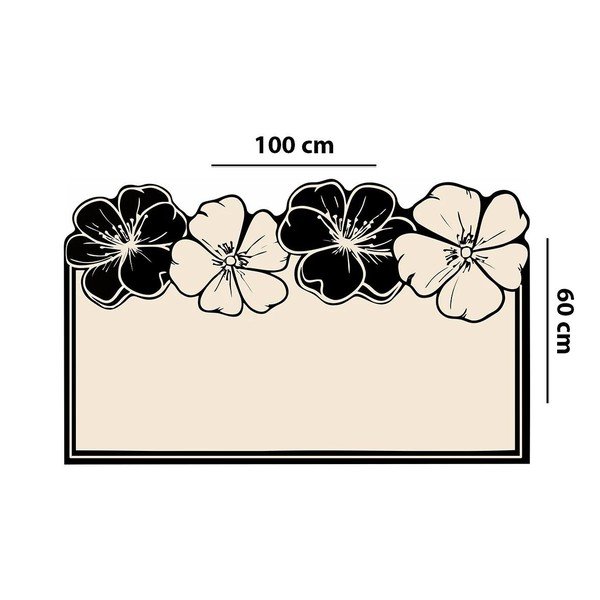 Černá/krémová koupelnová předložka 60x100 cm Morpho – Foutastic-image-3