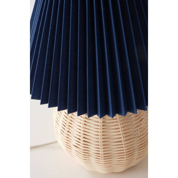 Modrá/v přírodní barvě ratanová stolní lampa (výška 36 cm) Sisal – Jotex-image-3