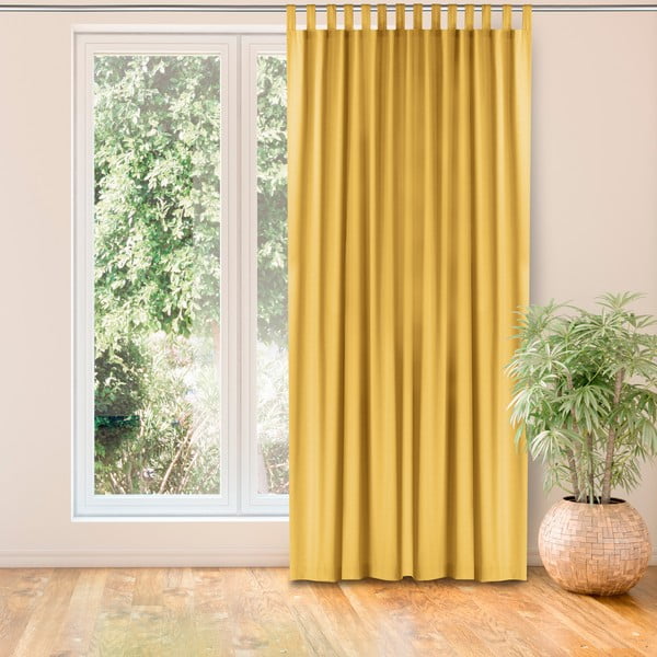 Závěs v hořčicové barvě 140x270 cm Carmena – Homede-image-1