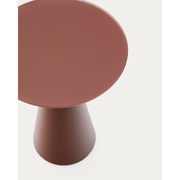 Kulatý odkládací stolek se skleněnou deskou ø 35 cm Wilshire – Kave Home-image-3