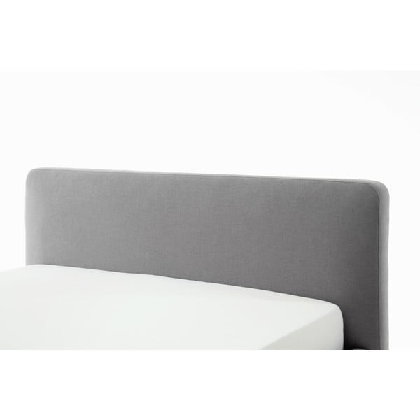 Světle šedá čalouněná jednolůžková postel bez roštu 120x200 cm Mattis – Meise Möbel-image-4