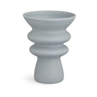 Modrošedá keramická váza Kähler Design Kontur, výška 20 cm