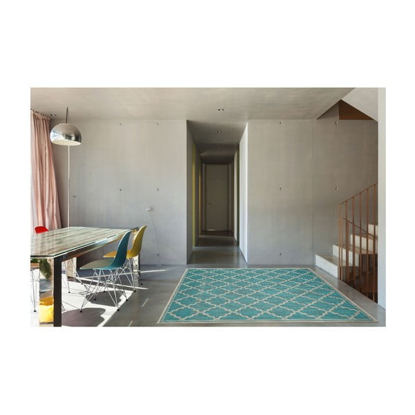 Tyrkysový venkovní koberec Floorita Intreccio, 160 x 230 cm-image-4