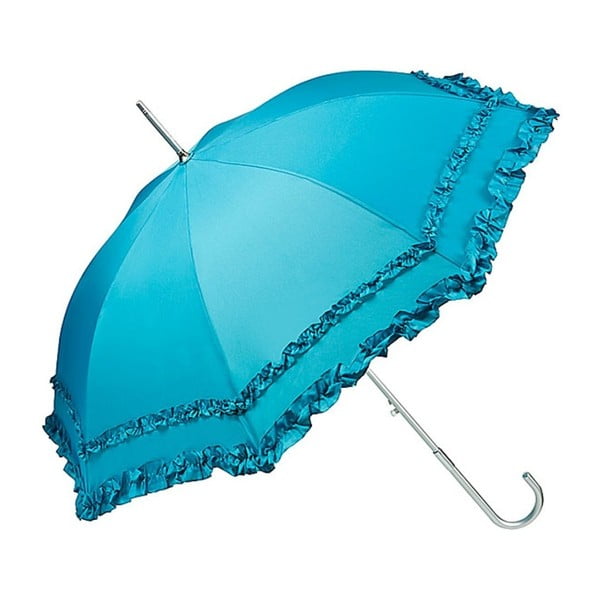 Tyrkysový holový deštník Von Lilienfeld Plain Mary, ø 90 cm