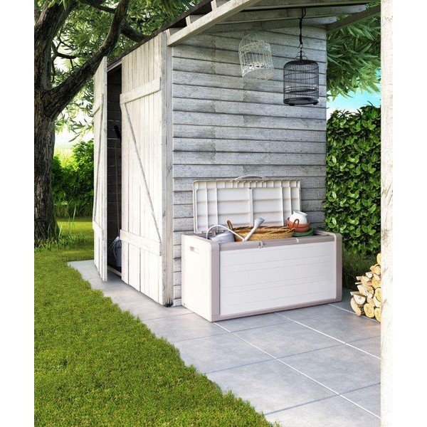 Béžový plastový zahradní úložný box Gulliver – Keter-image-1