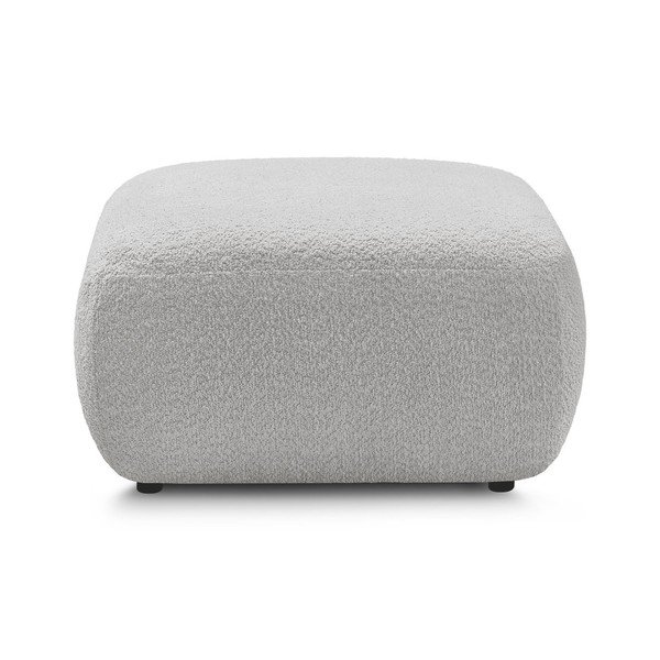 Světle šedá podnožka z textilie bouclé Montaigne – Bobochic Paris