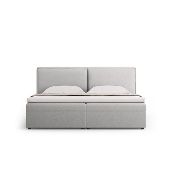 Světle šedá boxspring postel s úložným prostorem 180x200 cm Arendal – Cosmopolitan Design-image-4