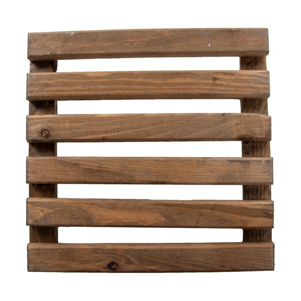 Hnědá dřevěná pojízdná podložka pod květináč Esschert Design, 29 x 29 cm-image-3