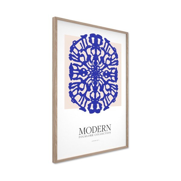 Tištěný obraz s rámem 60x90 cm Blue Folklore – Styler-image-4