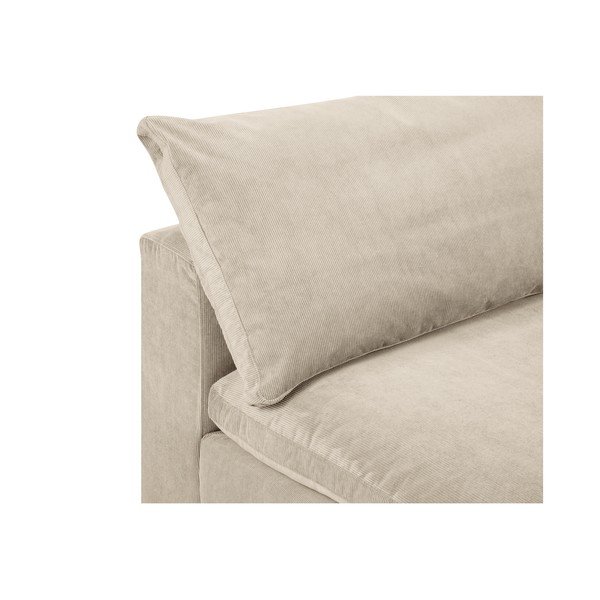 Béžová rohová část modulární manšestrové pohovky Windsor & Co Sofas Galaxy, pravý roh-image-1