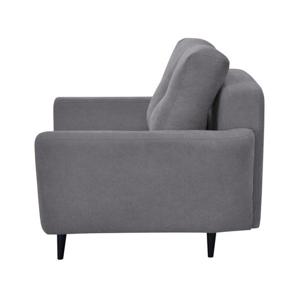 Šedé křeslo s tmavými nohami Mazzini Sofas Cedar-image-2