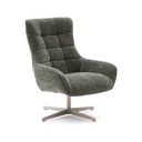 Otočné žinylkové křeslo šedozelené Teryl – Kave Home