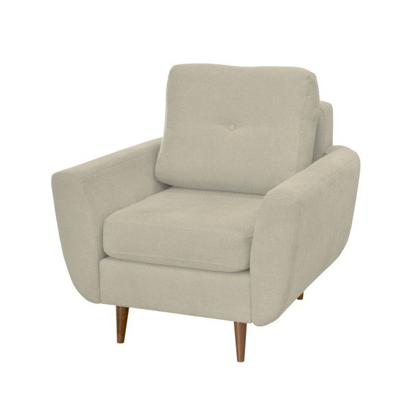 Krémové křeslo se světlými nohami Mazzini Sofas Flower-image-1