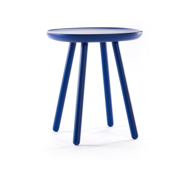 Modrý odkládací stolek z masivu EMKO Naïve, ø 45 cm