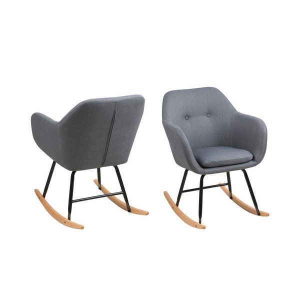 Tmavě šedé houpací křeslo Actona Emilia-image-4