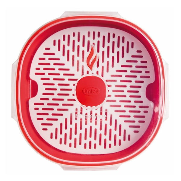 Červená sada na napařování potravin v mikrovlnce Snips Dish Steamer, 2 l-image-3
