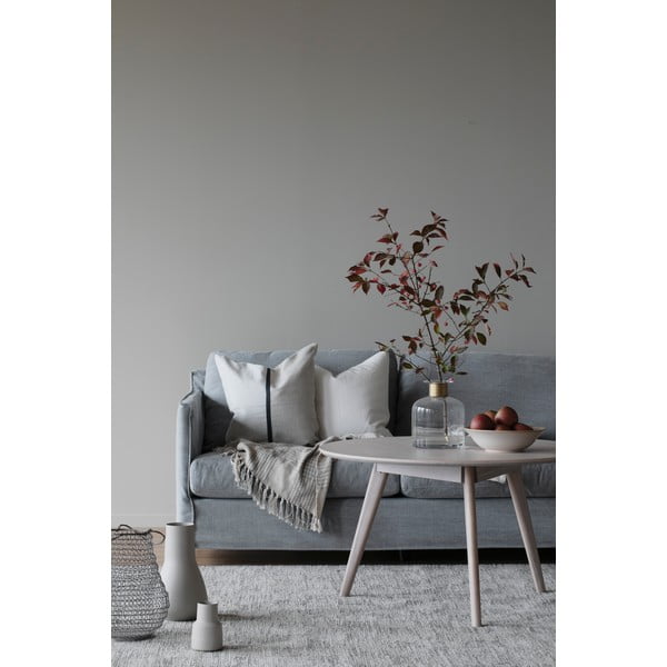 Kulatý konferenční stolek v dekoru dubu v přírodní barvě 90x90 cm Yumi - Rowico-image-2