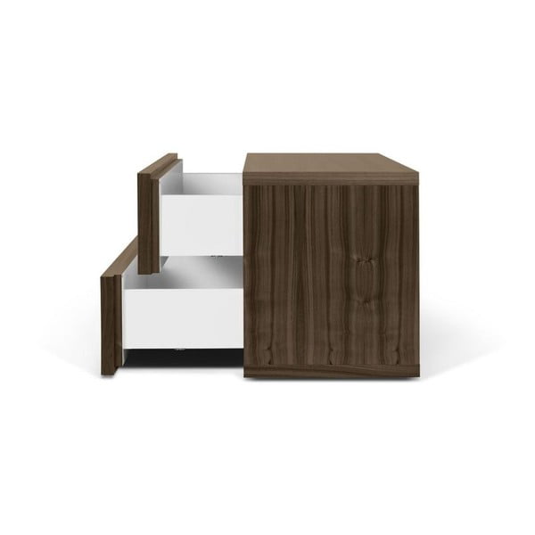 Hnědý noční stolek se 2 zásuvkami TemaHome Aurora-image-3