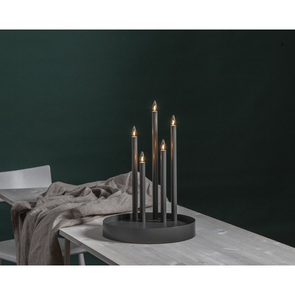 Černá světelná dekorace ø 32 cm Deco – Star Trading-image-2