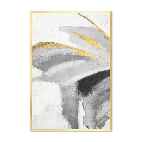Nástěnný ručně malovaný obraz JohnsonStyle The Golden Mariposa, 63 x 93 cm