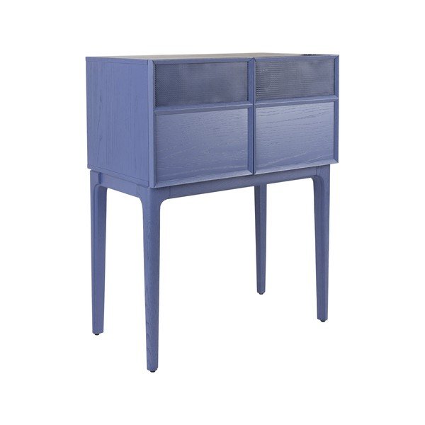 Modrá komoda v dekoru dubu 80x100x45 cm June – Zuiver-image-2