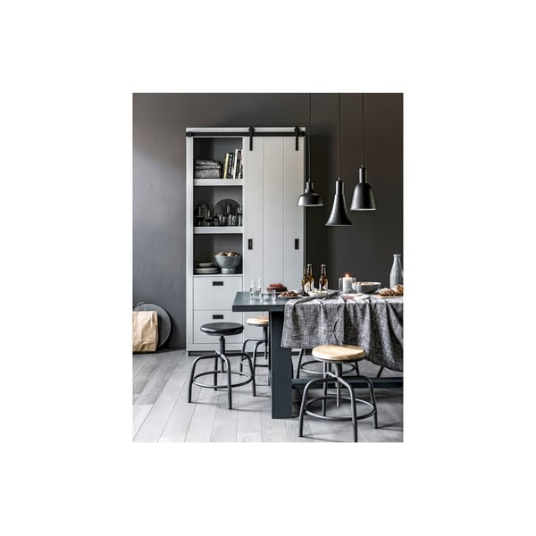 Šedá stolička se sedákem z mangového dřeva vtwonen Spider-image-4