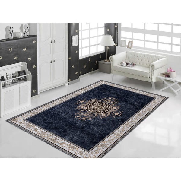 Tmavě modrý běhoun Vitaus Ava, 80 x 200 cm-image-3