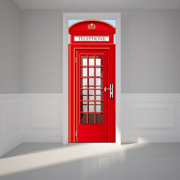 Tapeta na dveře WALPLUS UK Telephone Booth, 88 x 200 cm-image-3