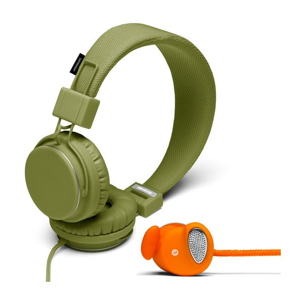 Sluchátka Plattan Olive + sluchátka Medis Orange ZDARMA