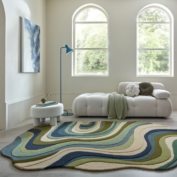 Zelený ručně tkaný vlněný koberec 160x230 cm Envy Wool – Flair Rugs-image-1