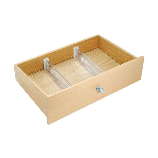 Set 2 průhledných rozdělovačů kuchyňských zásuvek iDesign Linus, 37 cm-image-2