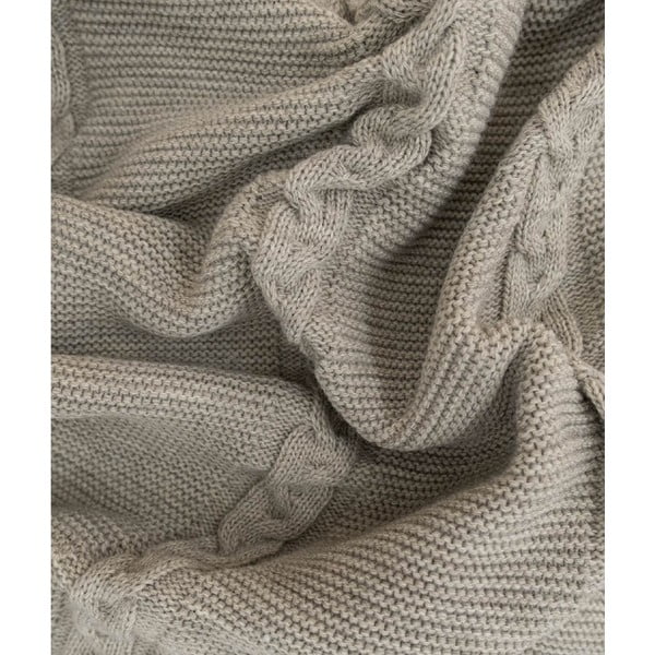 Béžový přehoz 200x220 cm Trenza – Oyo Concept-image-1