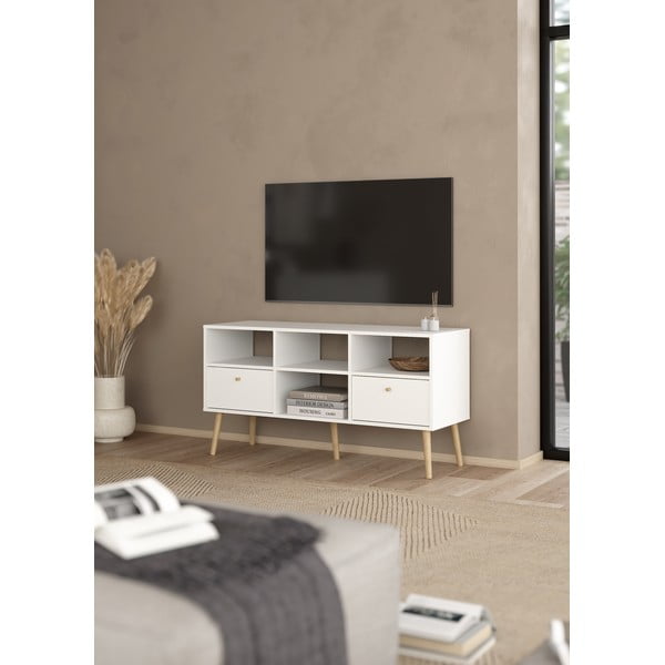 Bílý TV stolek 117x61 cm Bodo – Tvilum-image-1