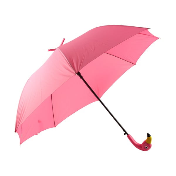 Růžový deštník s motivem plameňáka Le Studio Flamingo