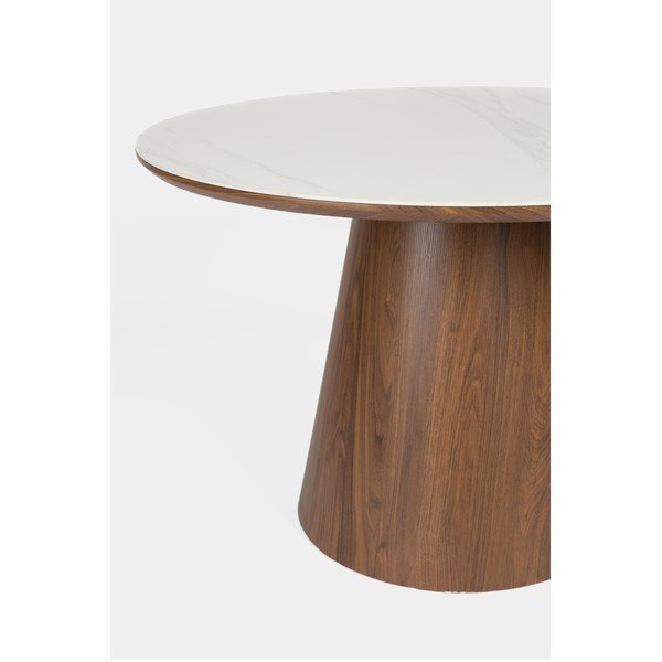 Kulatý jídelní stůl s deskou z kamene ø 115 cm Almira – White Label-image-3