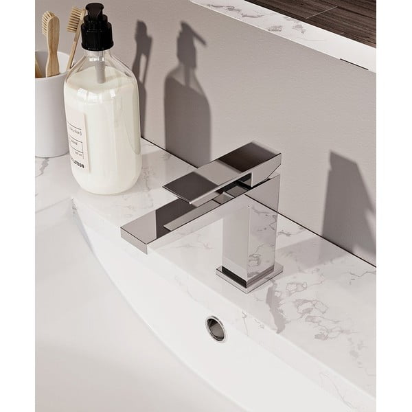 Stojánková umyvadlová baterie v leskle stříbrné barvě Latus – Sapho-image-1