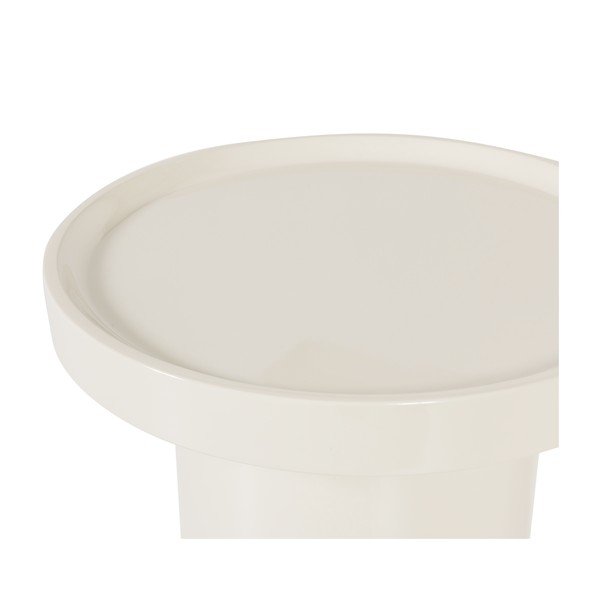 Lesklý kulatý odkládací stolek ø 40 cm Veluna – WOOOD-image-3