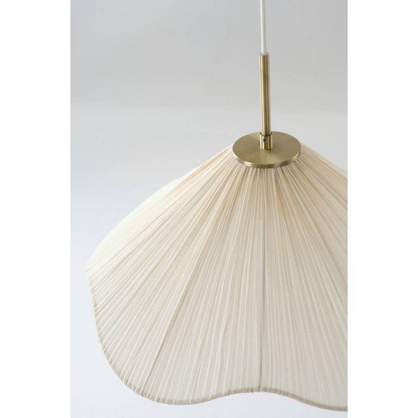 Krémové látkové závěsné svítidlo ø 50 cm Lunaria – Jotex-image-2