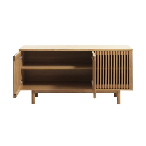 Nízká komoda v dekoru dubu v přírodní barvě 143x70 cm Tiber – Unique Furniture-image-4