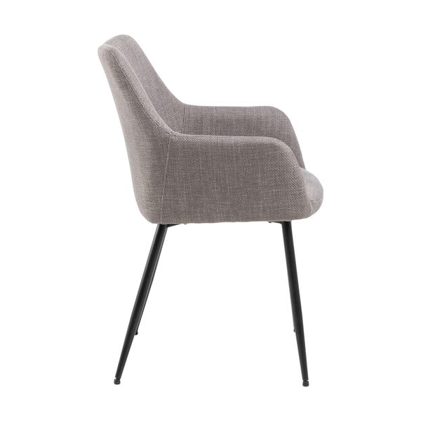 Světle šedá čalouněná jídelní křesla v sadě 2 ks s područkami Lizzy – Actona-image-3